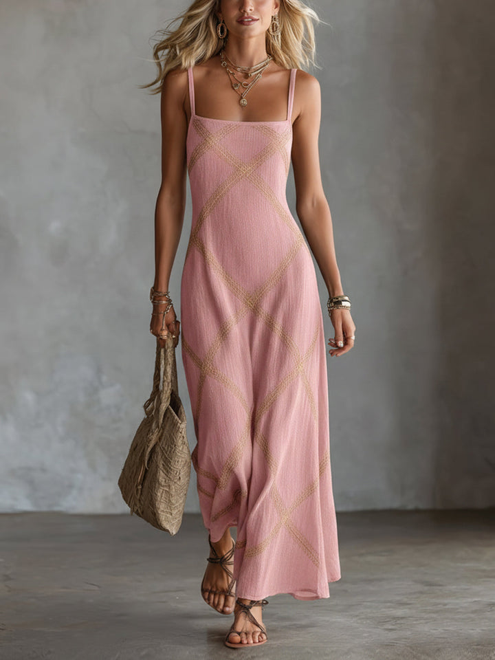 Wilhelmine | Robe Géométrique Noir Chameau