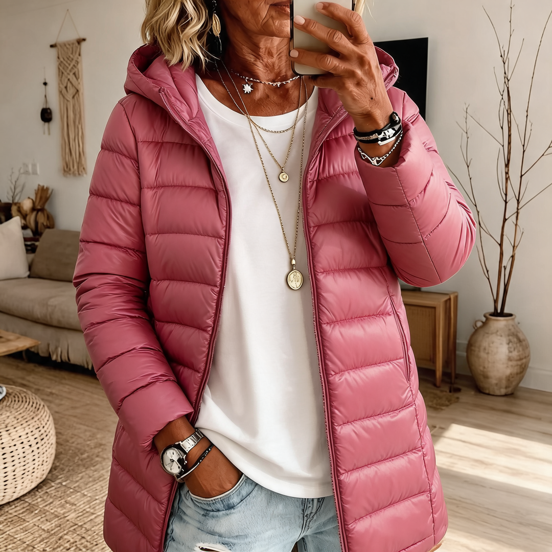 Feathra | Manteau légère à capuchon amovible