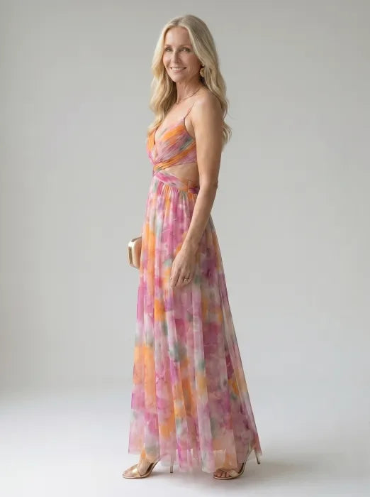 Isel™ Robe longue portefeuille tout en douceur