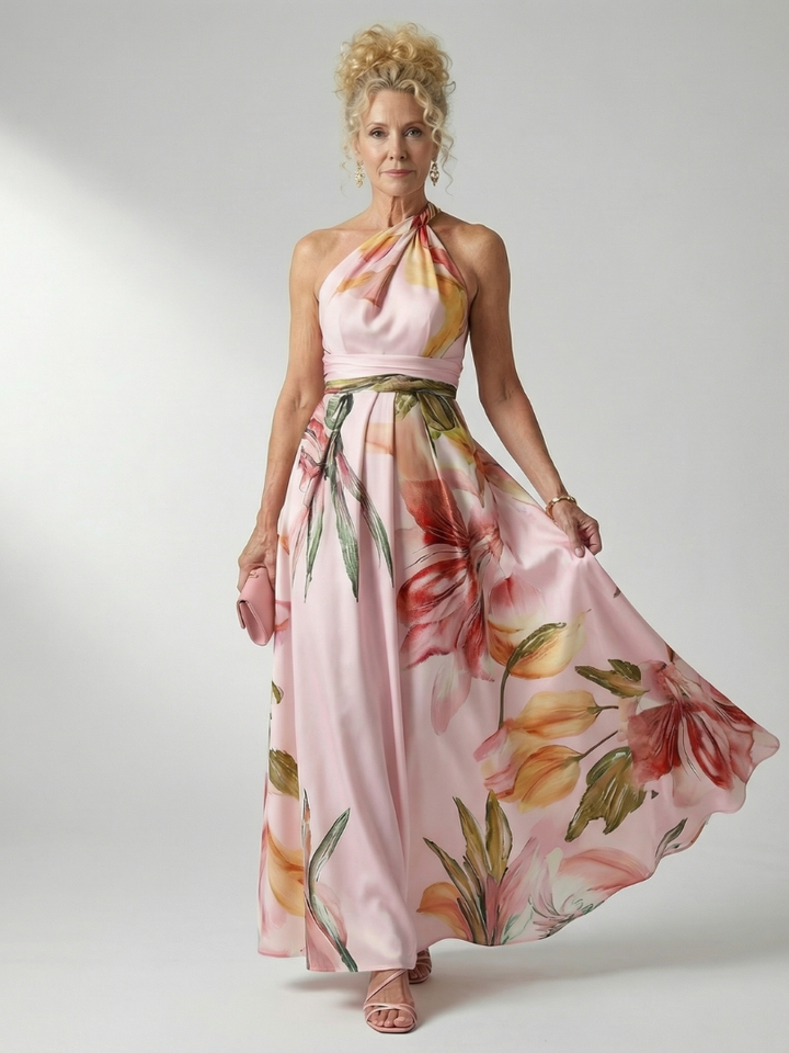 Amiel™ Robe longue légère à imprimé floral