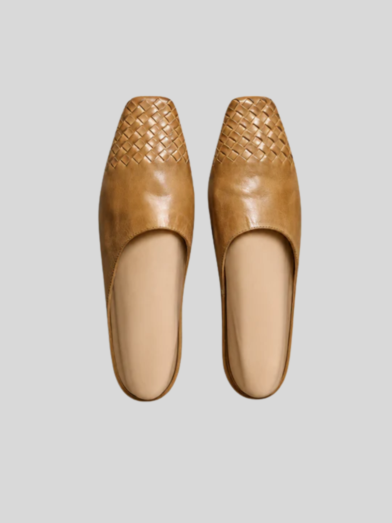 Mules en cuir véritable Helma