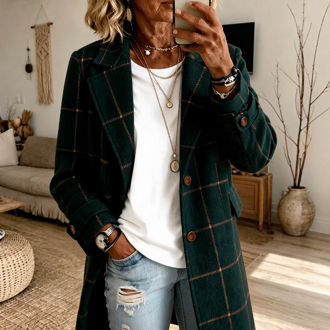 Lauren | Manteau classique à carreaux