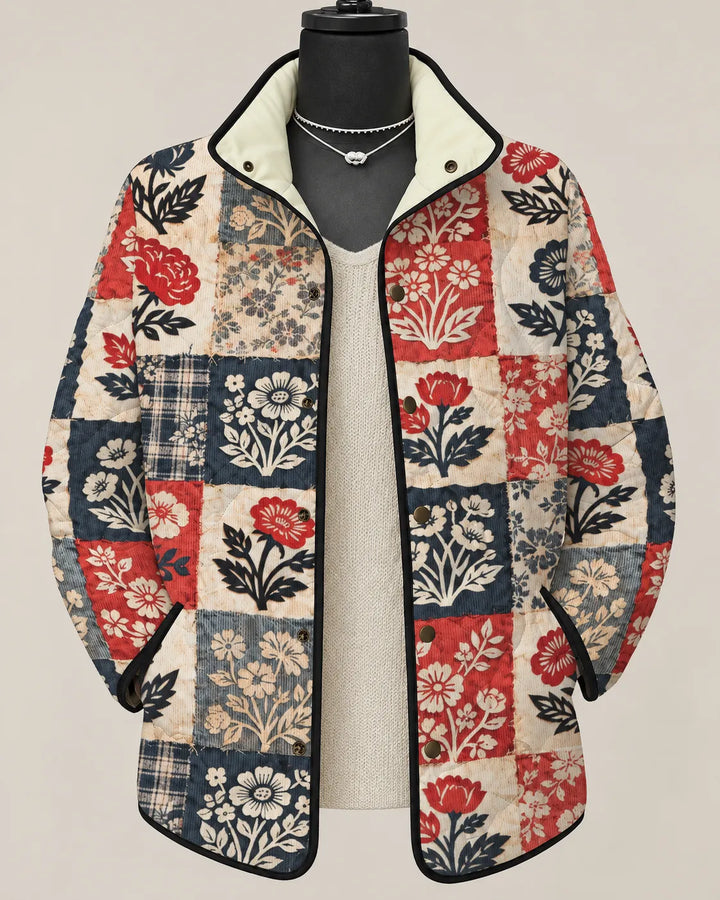 Adelaide | Veste Matelassée Fleurs d'Antan