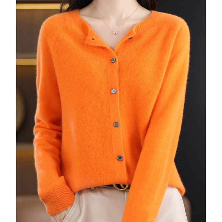 Mercy | Cardigan Col Rond en Maille Fine