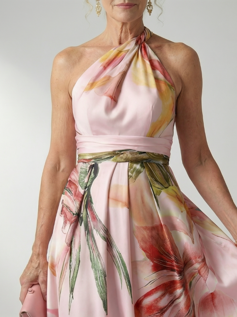 Amiel™ Robe longue légère à imprimé floral