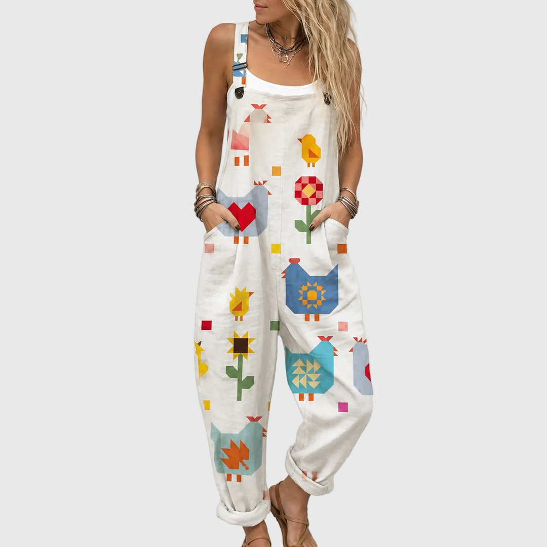 Combinaison patchwork oiseaux