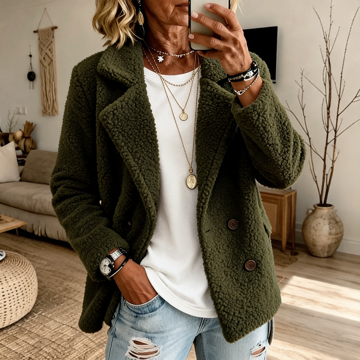 Delphine | Manteau Teddy à Col