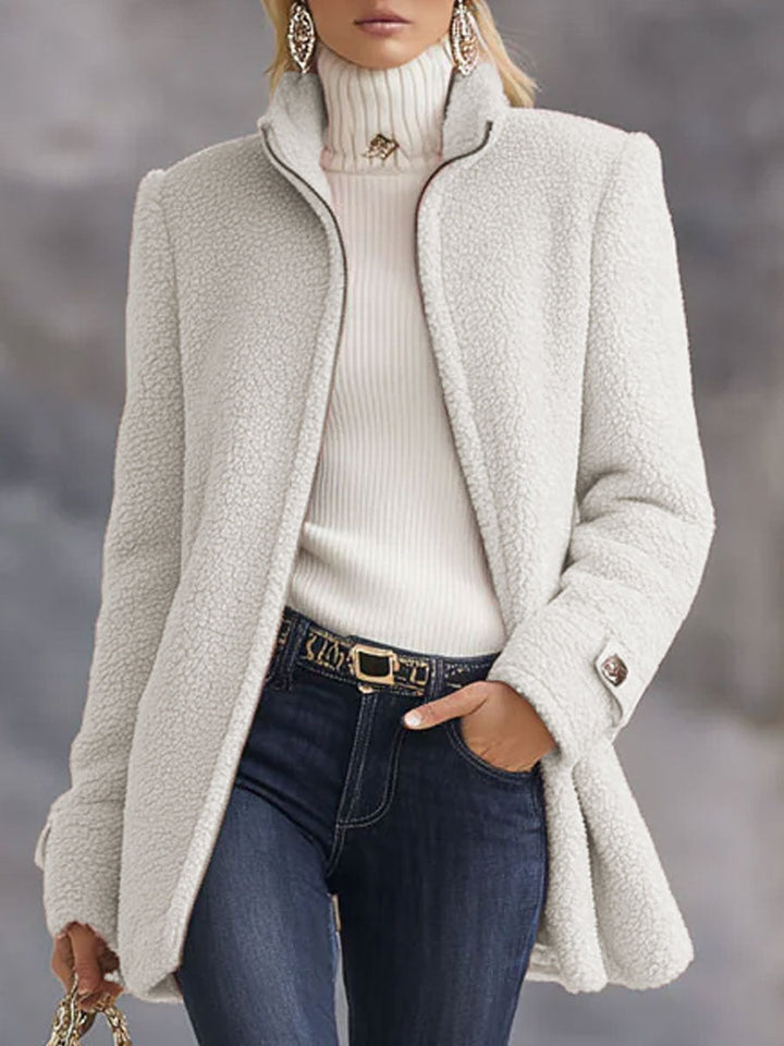Rosalie | Veste polaire rose vintage zippée
