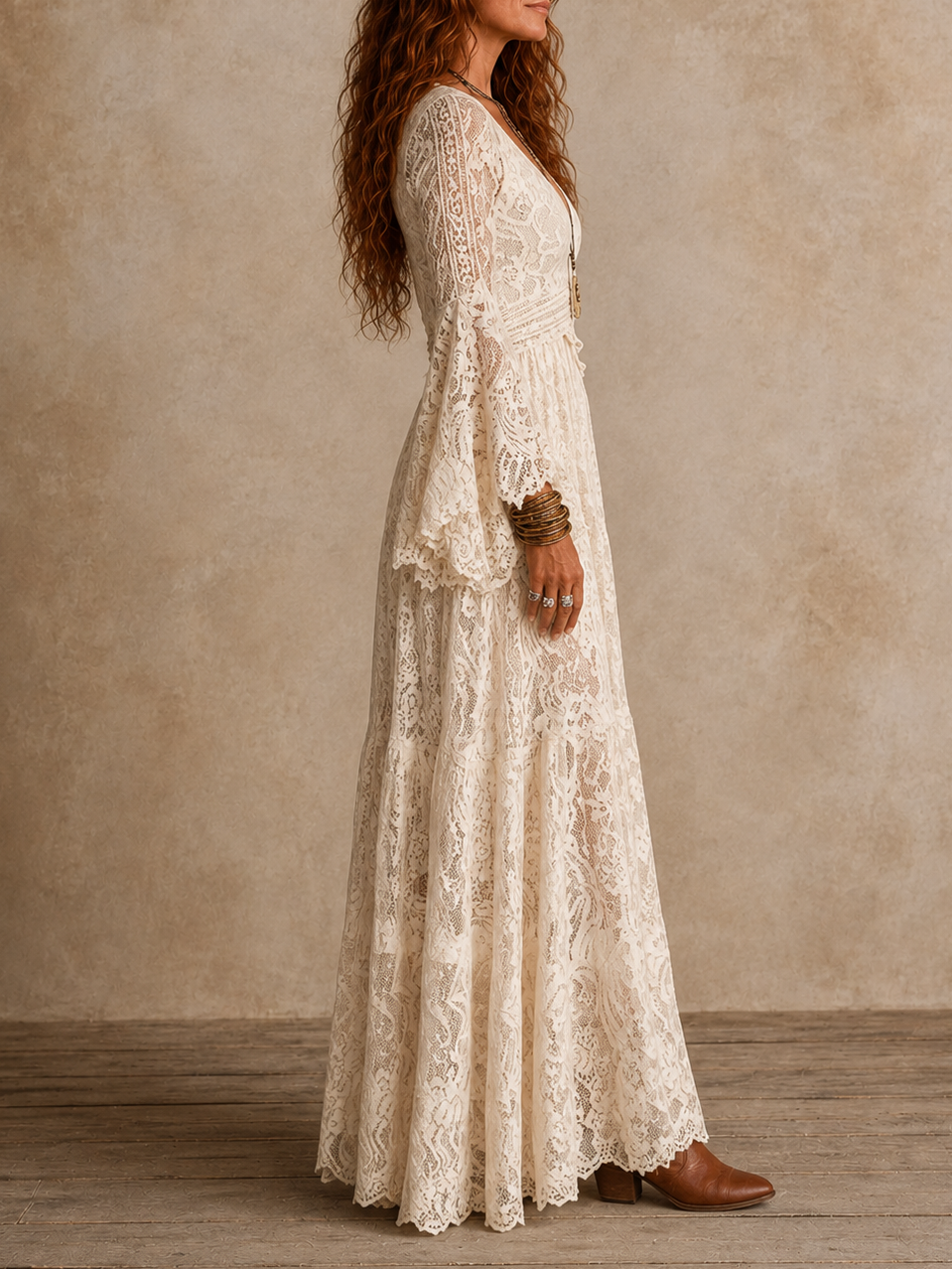 Emily | Robe longue vintage à la silhouette intemporelle