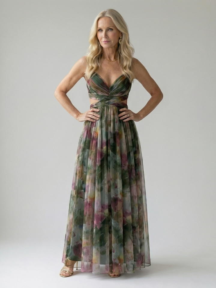 Isel™ Robe longue portefeuille tout en douceur