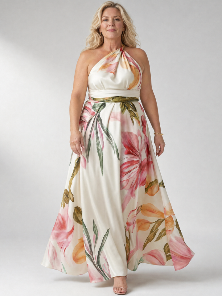 Amiel™ Robe longue légère à imprimé floral