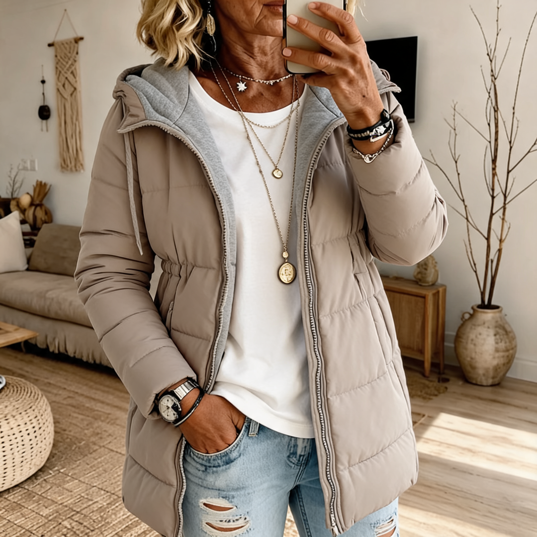 Fiora | Manteau Puffer à Capuche Décontractée