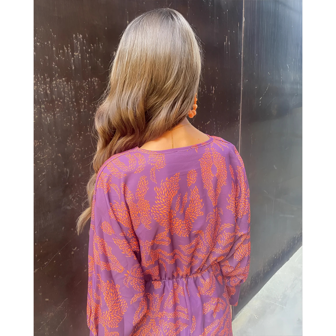 Arabella | Robe Maxi à Col Plongeant et Nœud Torsadé