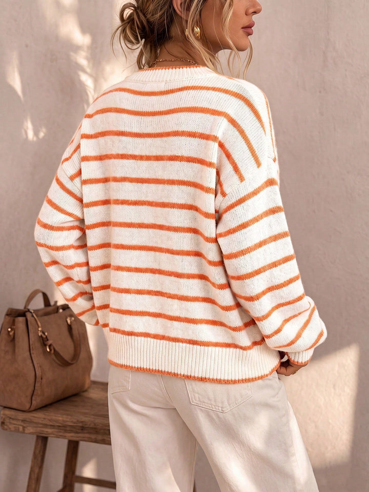 Mabel | Cardigan en Maille Rayé