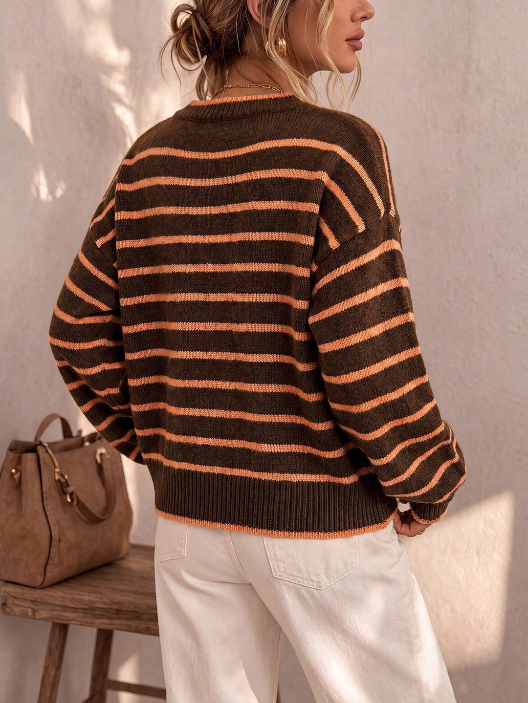 Mabel | Cardigan en Maille Rayé