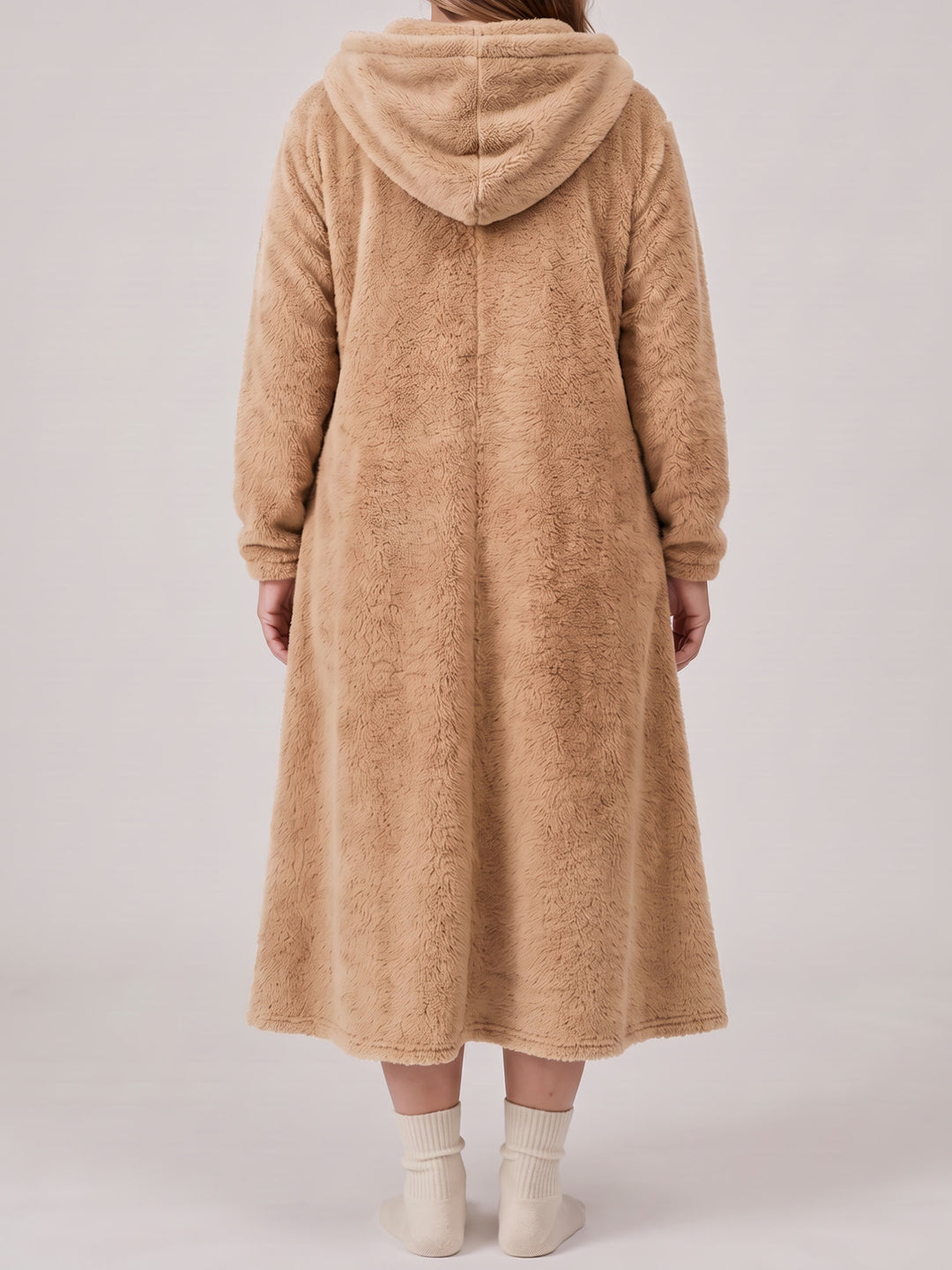 Louison | Robe Sweat à Capuche - Beige