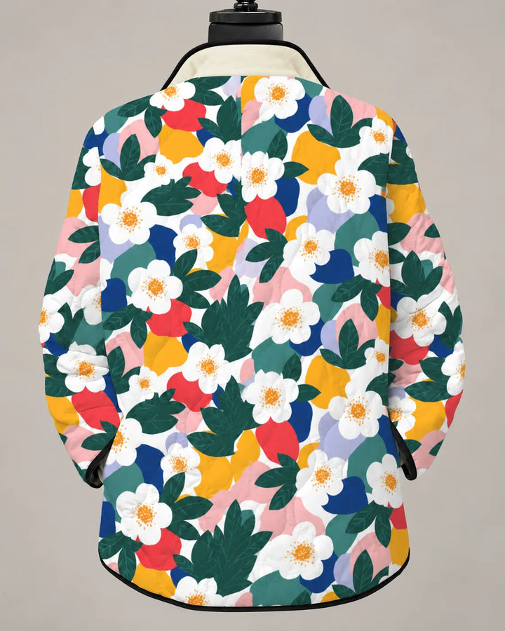 Eliana | Veste Matelassée Imprimé Botanique