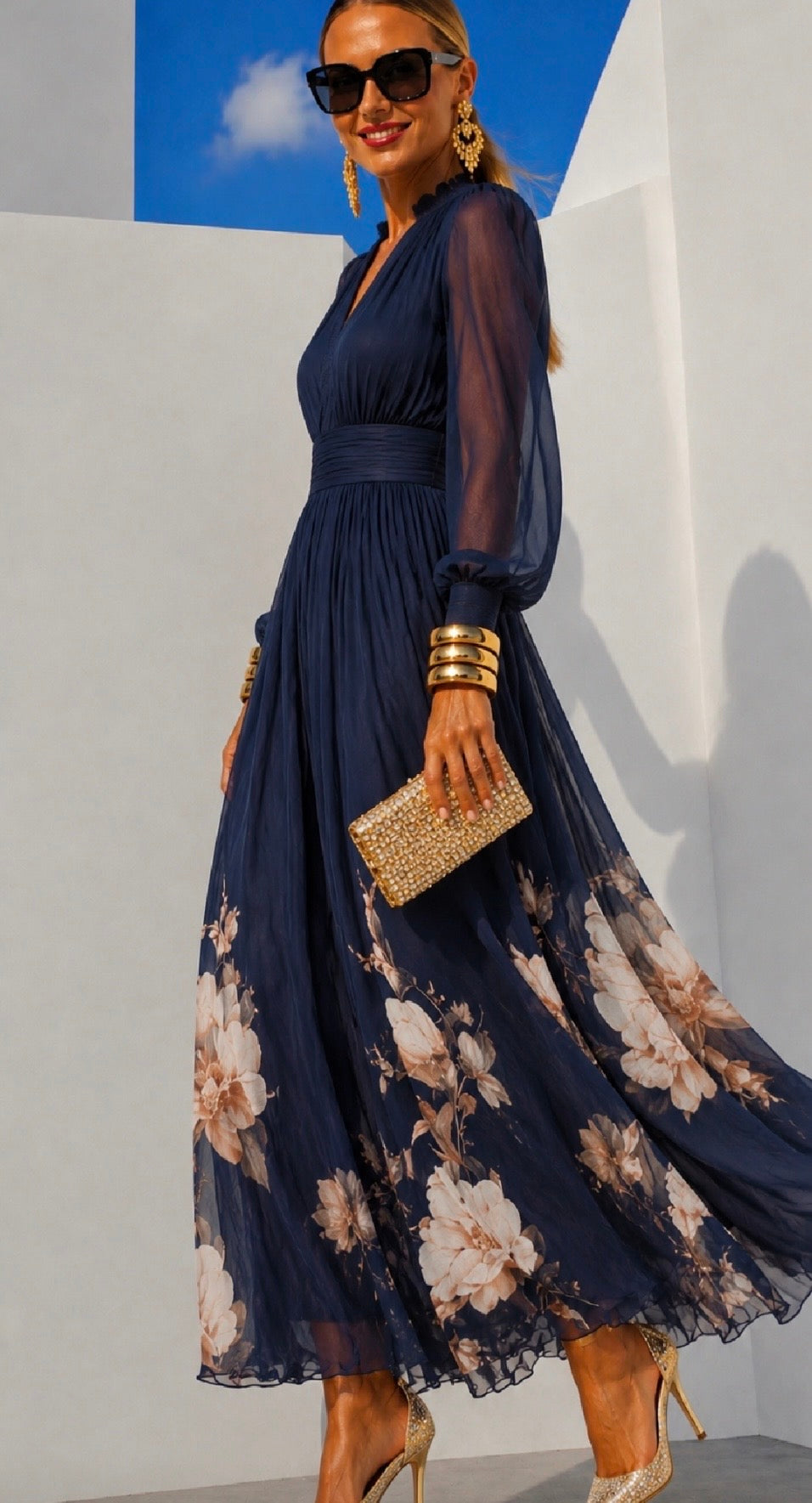 Nadia™ | Robe en Chiffon Imprimé