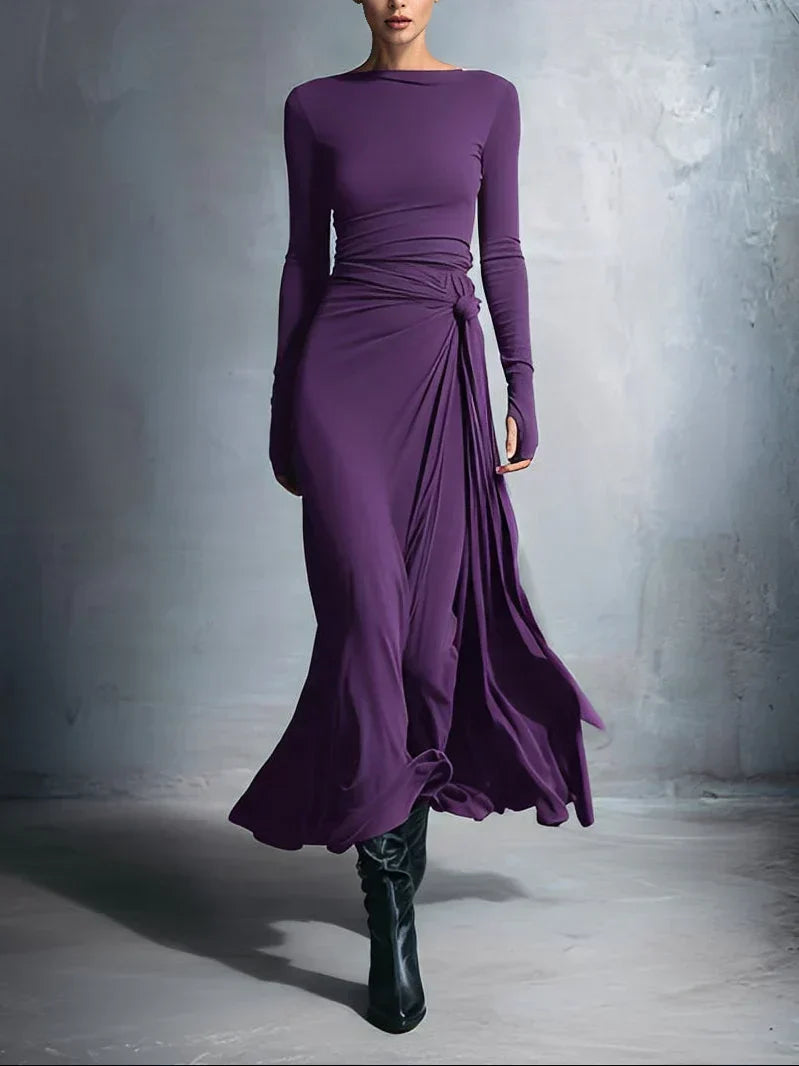 Naiara ❘ Robe maxi avec nœud latéral