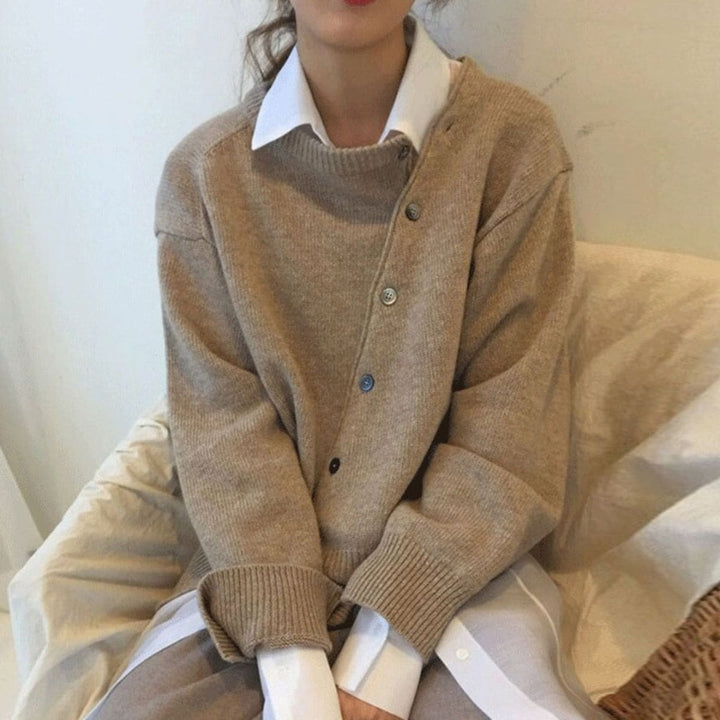 Luna | Cardigan à Boutonnage Asymétrique
