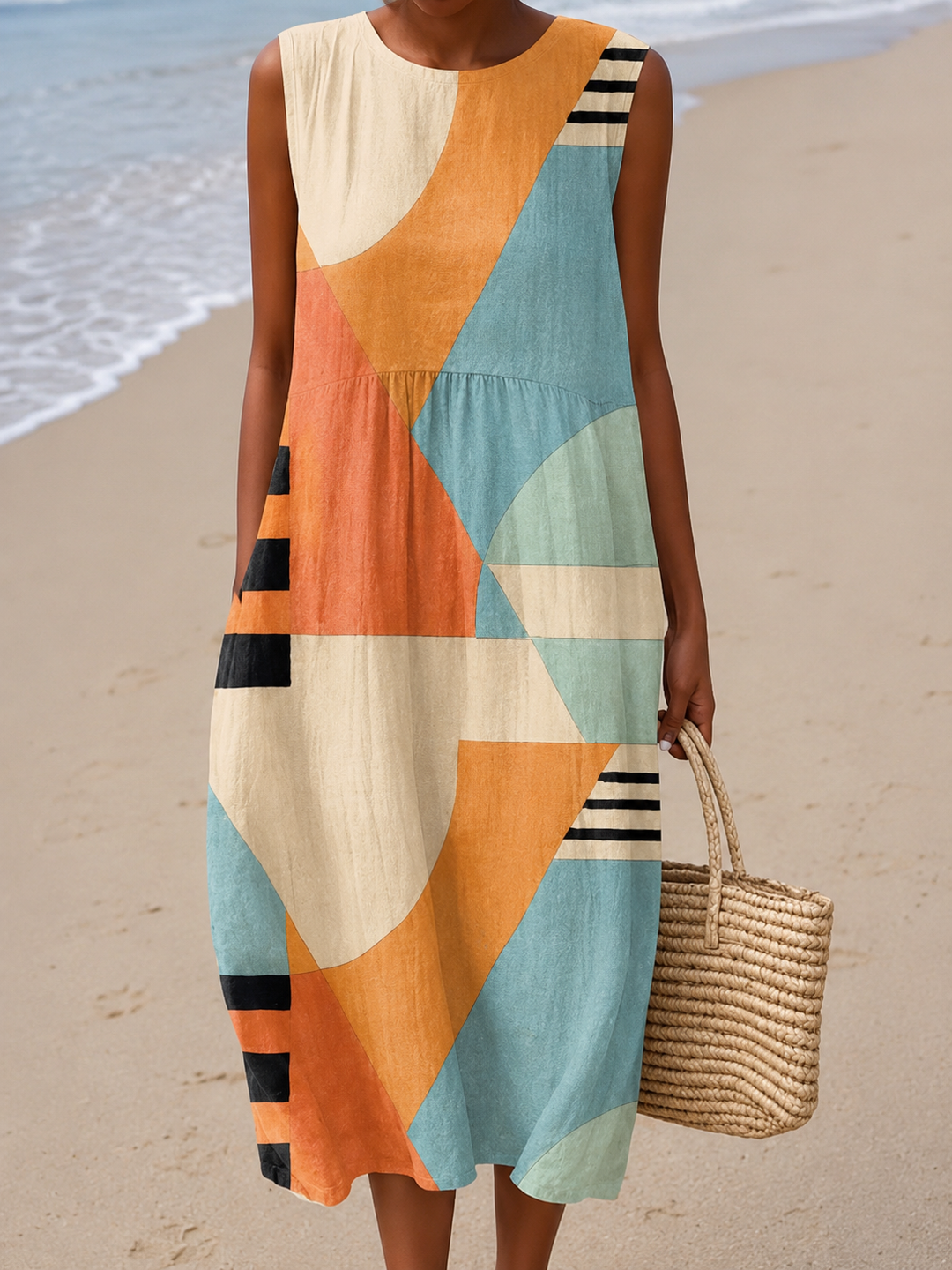 Robe midi géométrique Iris™