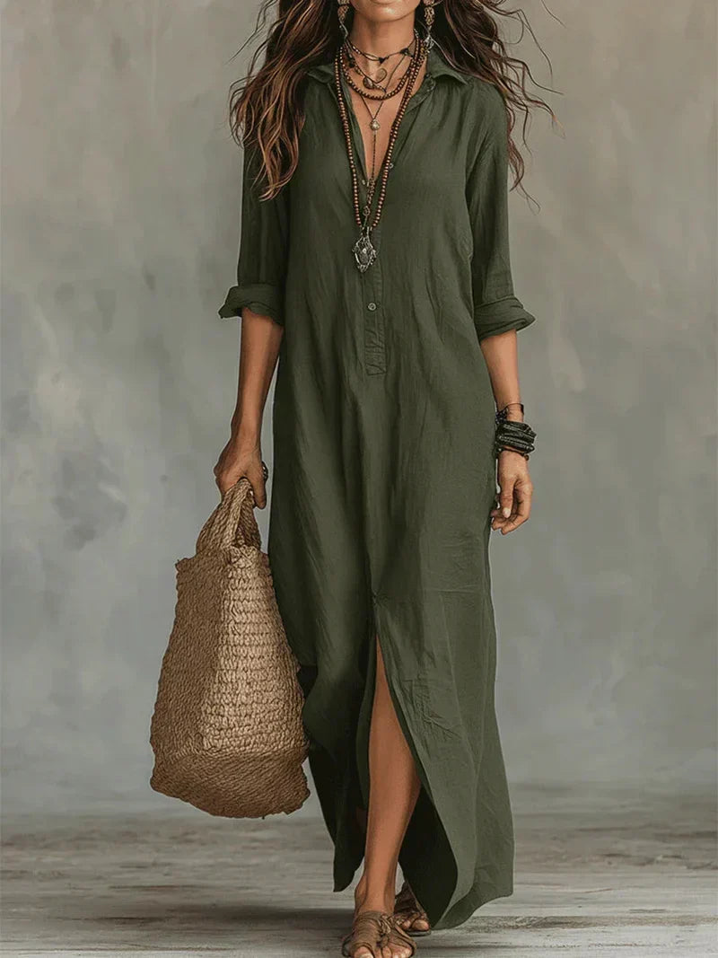 Stevie | Robe Chemise Longue