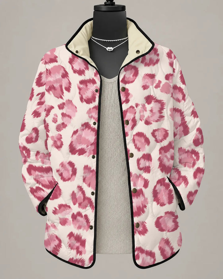 Rosalie | Veste Matelassée Imprimé Léopard