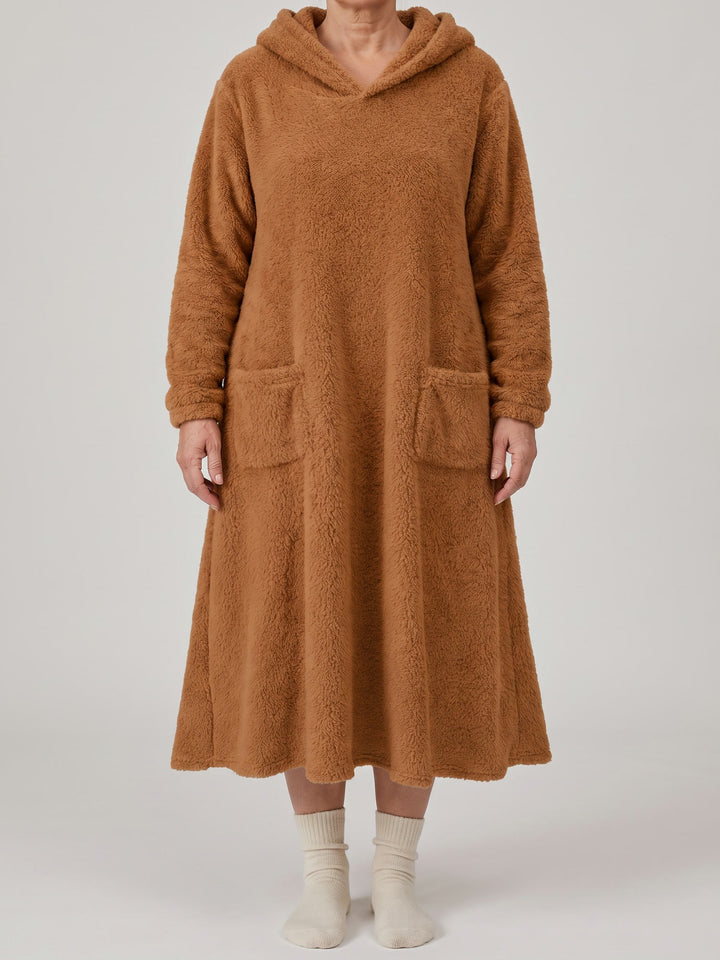 Louison | Robe Sweat à Capuche - Caramel