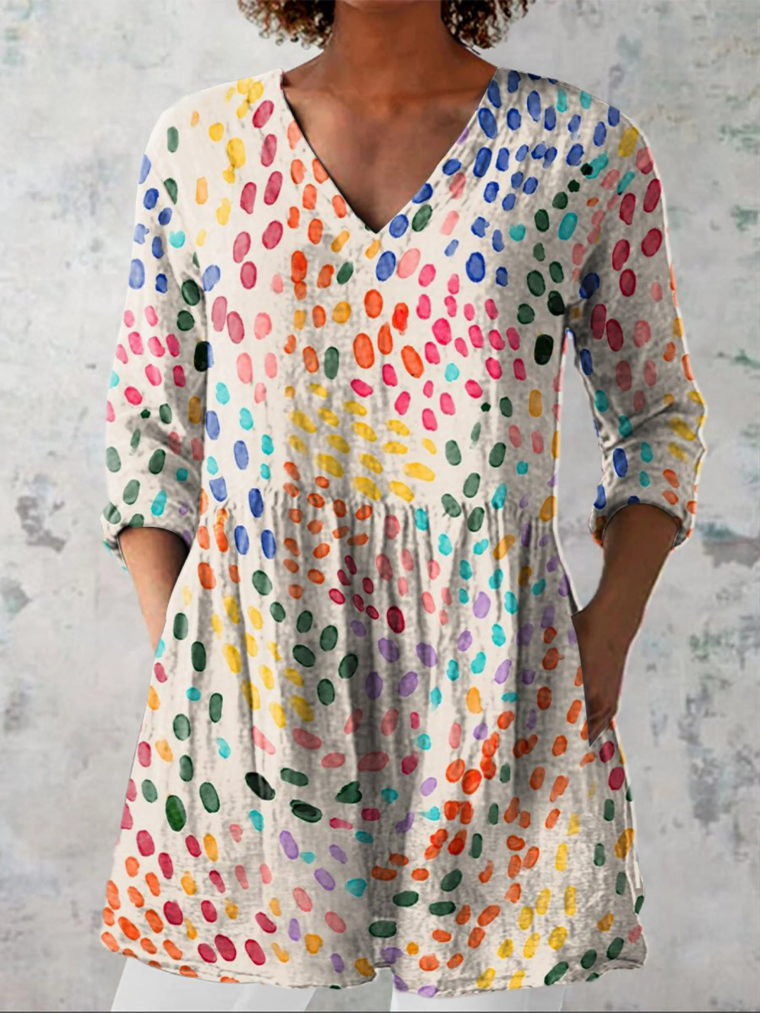 Pauline | Blouse longue à col en V