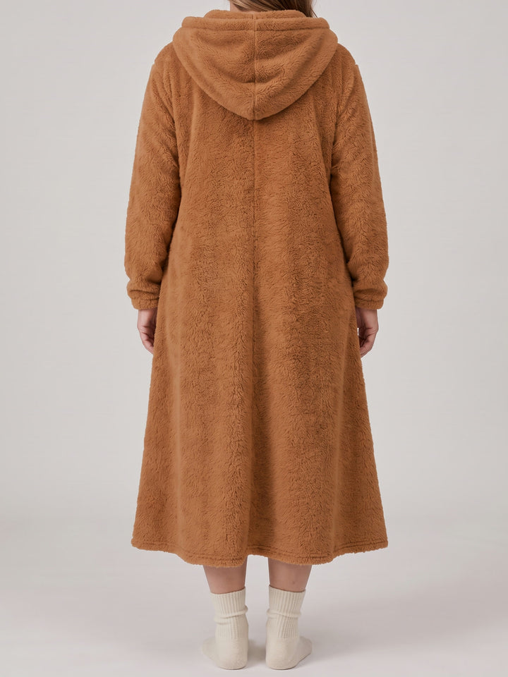 Louison | Robe Sweat à Capuche - Caramel
