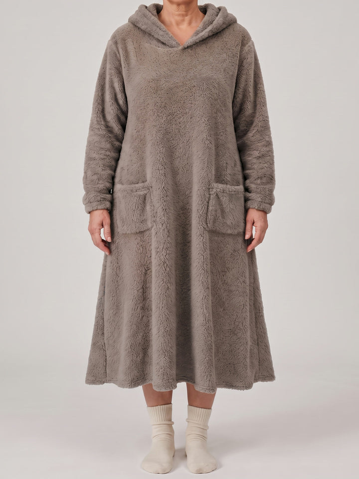 Louison | Robe Sweat à Capuche - Gris