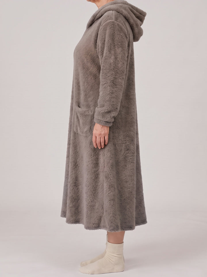 Louison | Robe Sweat à Capuche - Gris