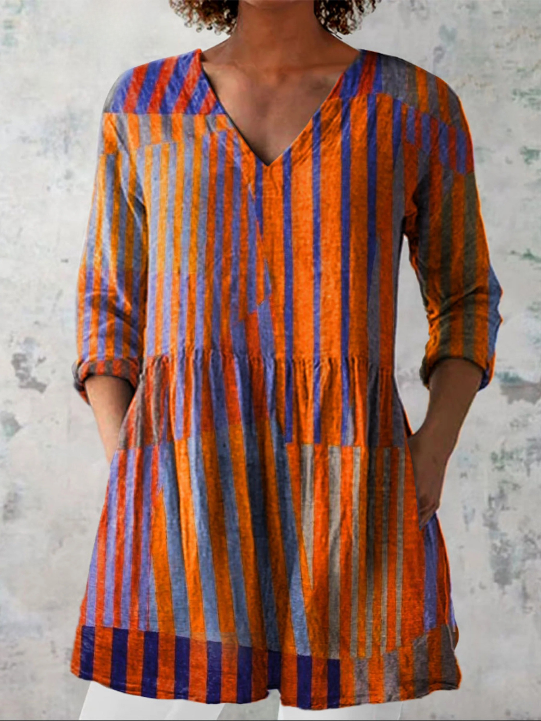 Joséphine | Blouse longue à col en V