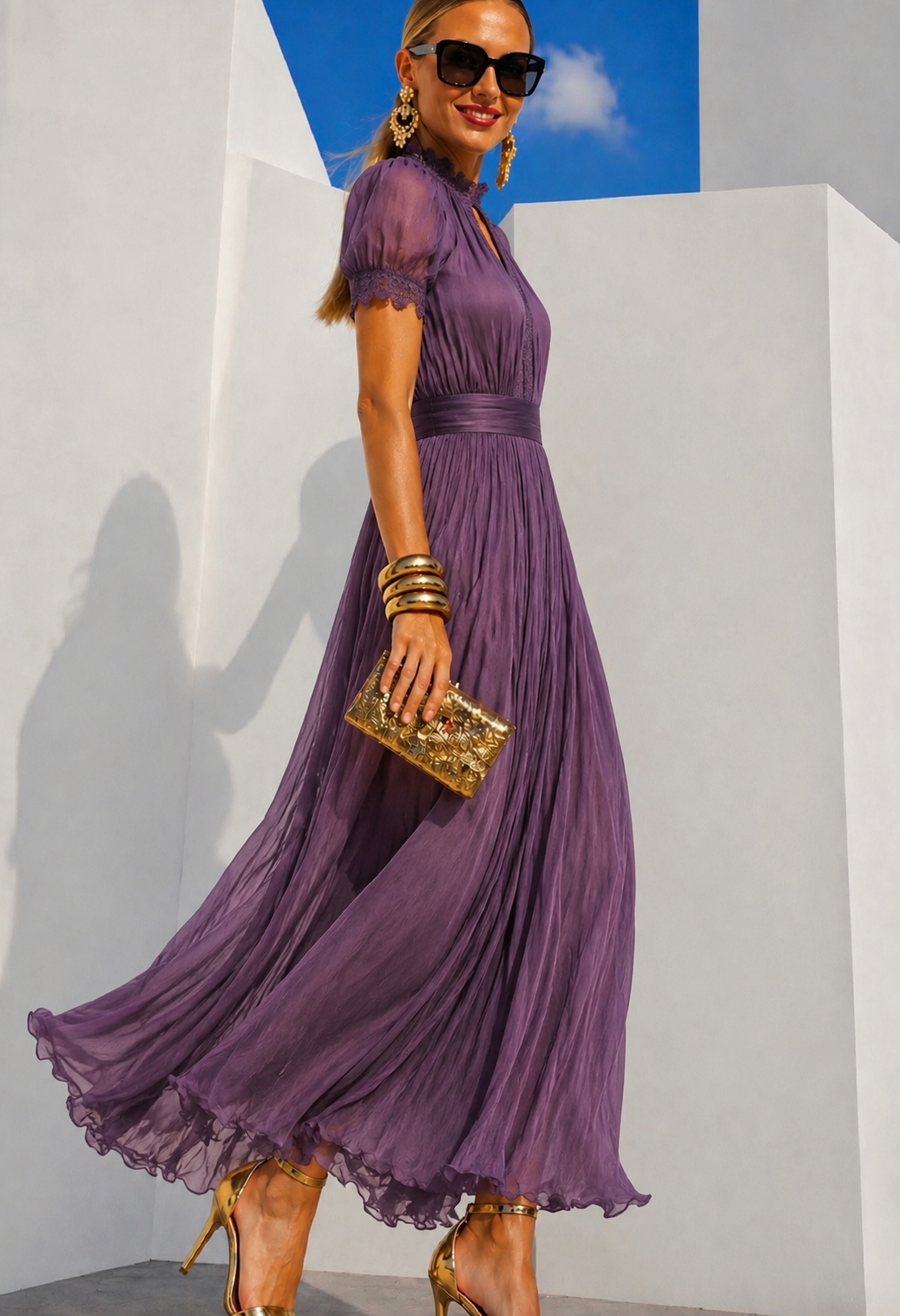 Lamberty™ | Robe en Chiffon Élastique