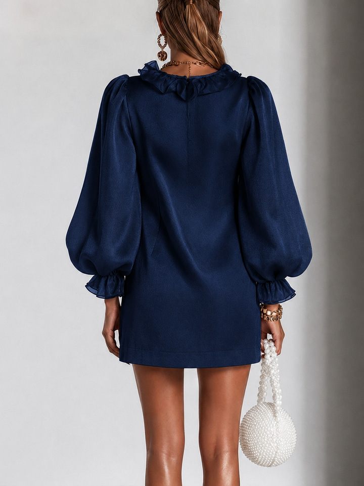 Antoinette | Robe Mini à Manches Bouffantes et Volants