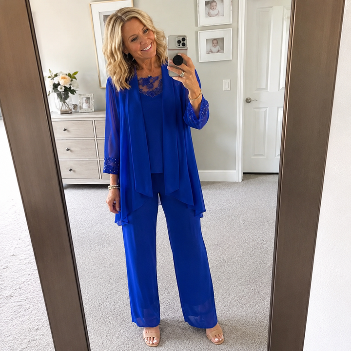 Eleanor™ | Ensemble Veste Fluide et Pantalon Large