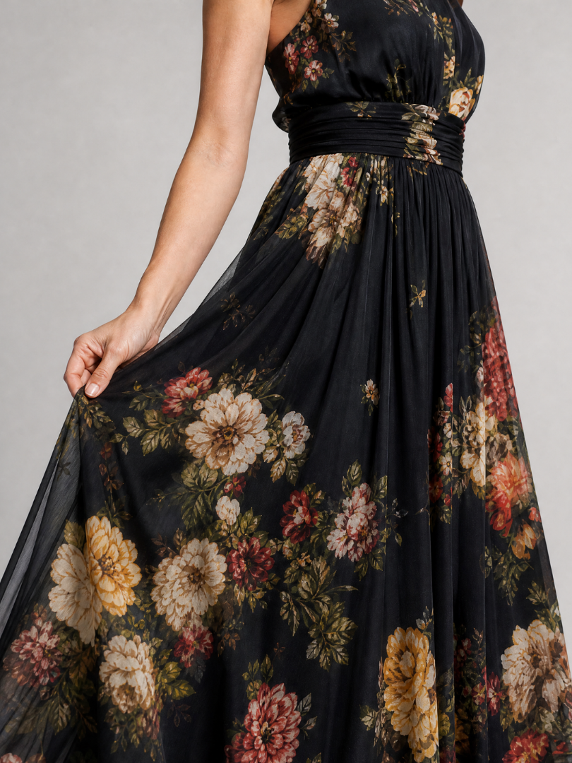 Sior™ Robe midi fleurie à encolure dos-nu