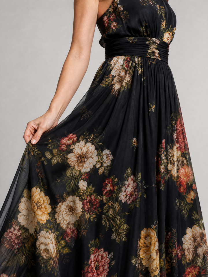 Sior™ Robe midi fleurie à encolure dos-nu