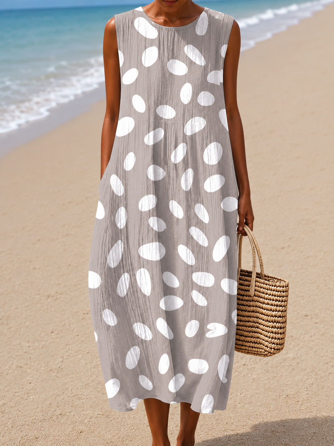 Linda - Robe casual sans manches pour femme