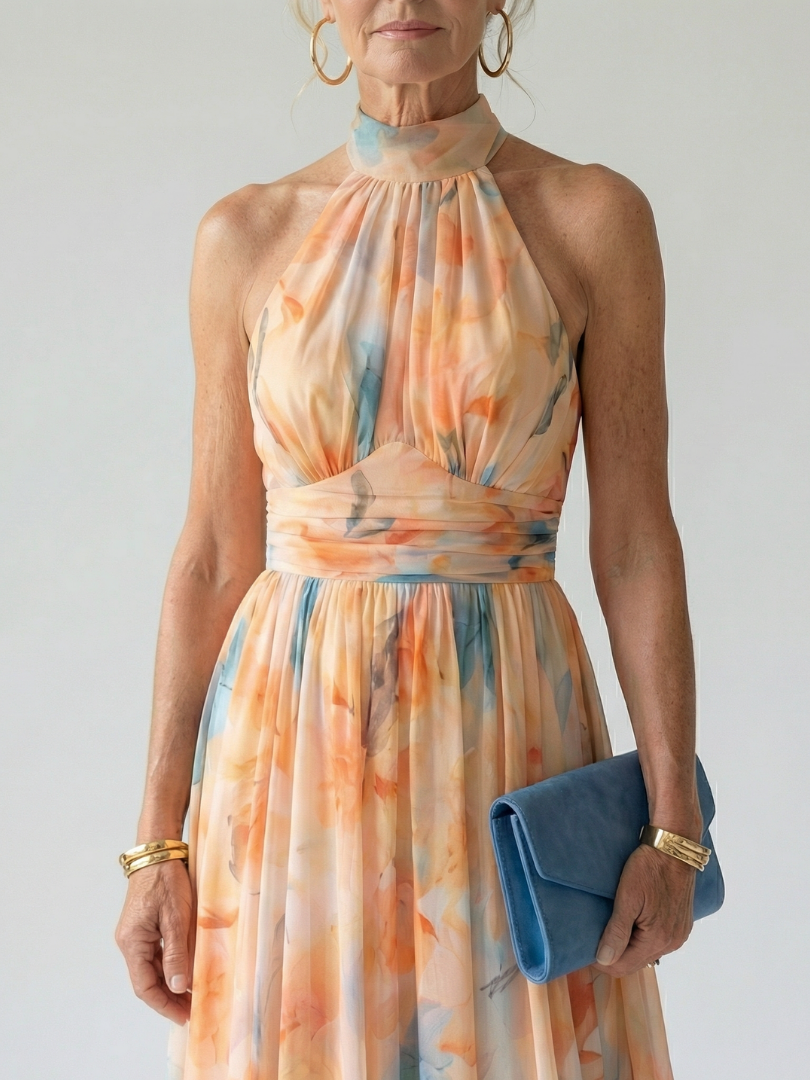 Elin™ Robe midi dos-nu tout en douceur