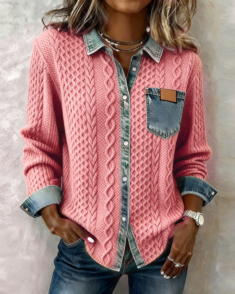 Claire | Chemise Maille Torsadée