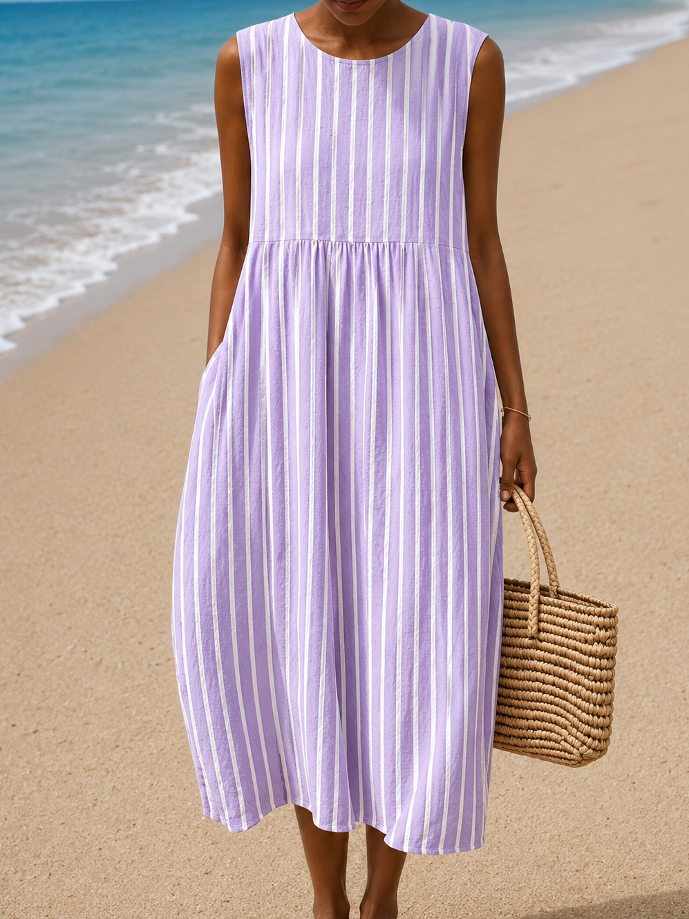 Cynthia - Robe décontractée sans manches pour femme
