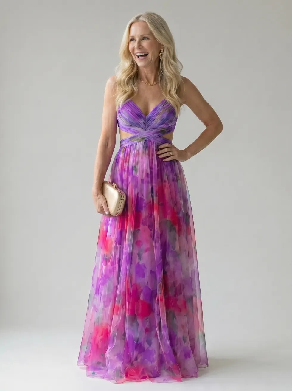Isel™ Robe longue portefeuille tout en douceur