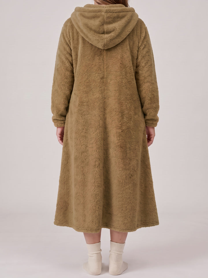 Louison | Robe Sweat à Capuche - Kaki