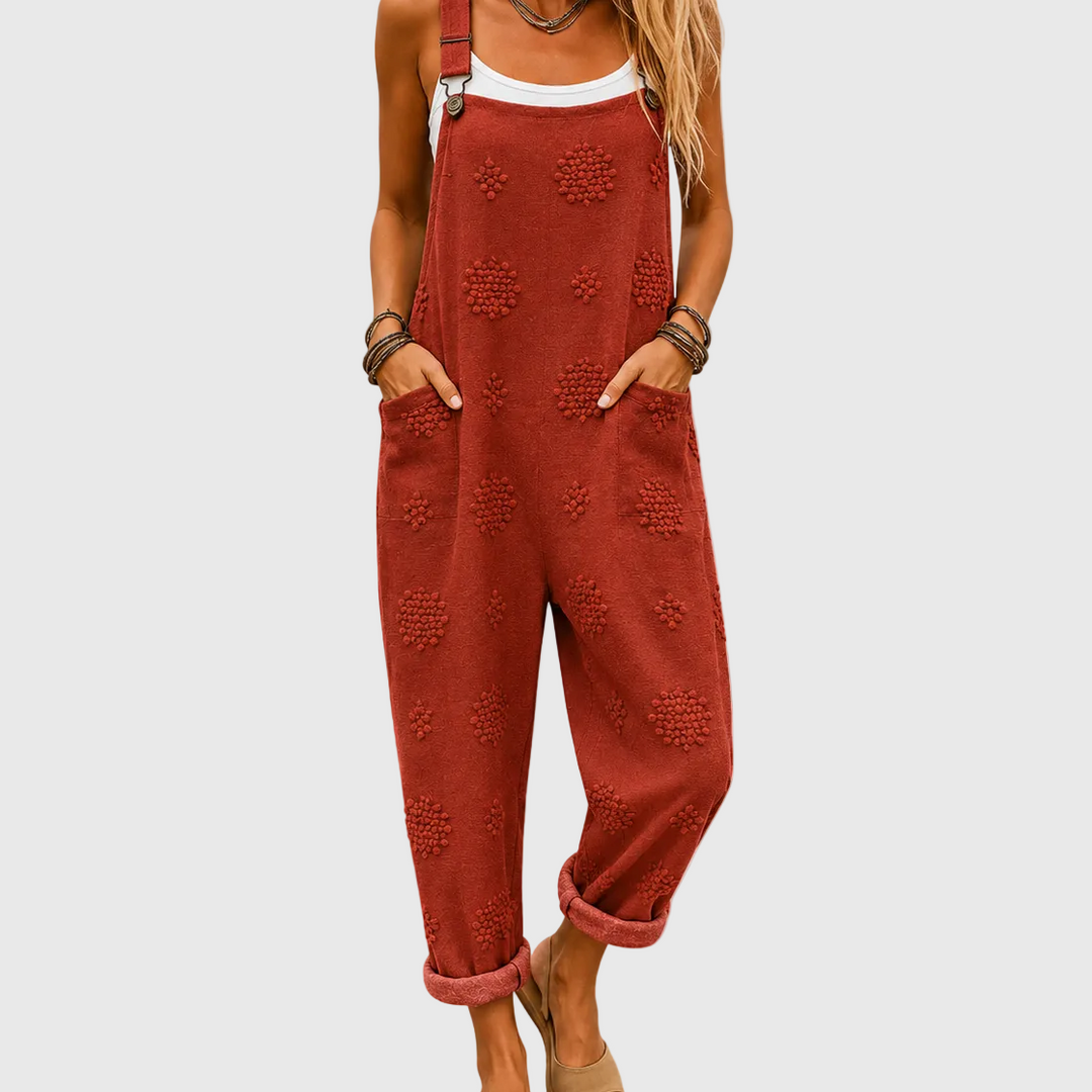 Salopette confort rouge brique