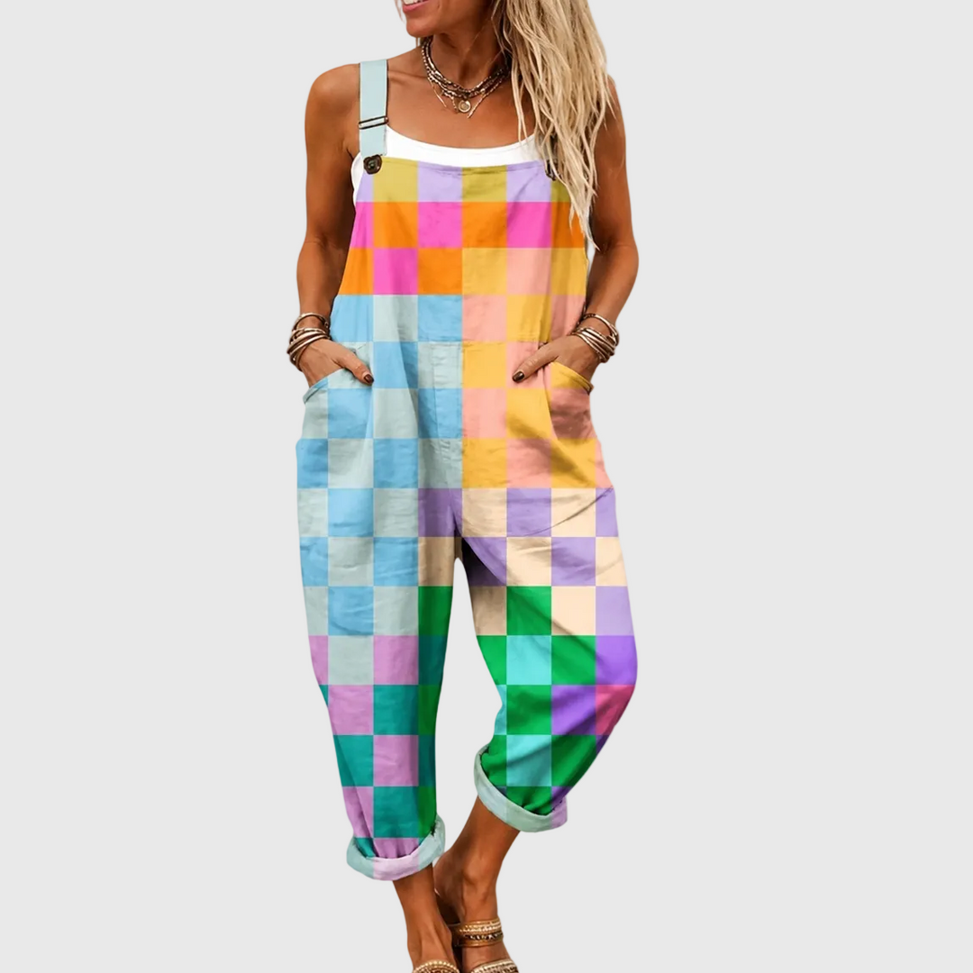 Combinaison souple patchwork multicolore