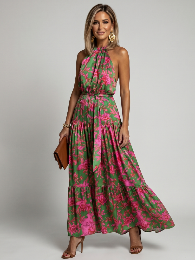Rowen™ Robe midi dos-nu drapée