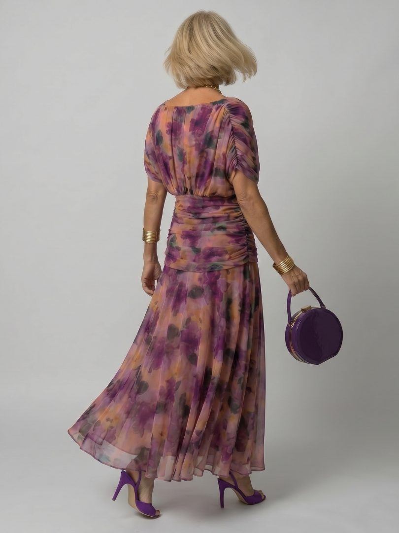 Calen™ Robe midi fluide à épaules dénudées