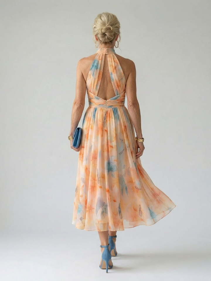 Capucine | Robe Midi Dos-Nu Douce