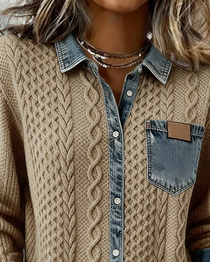 Claire | Chemise Maille Torsadée